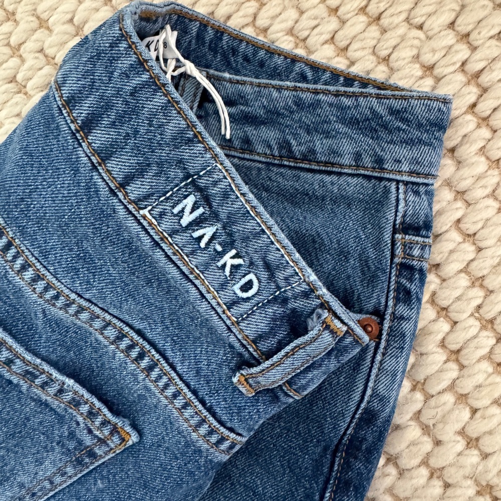 NA-KD fashion high waist straight jeans size EU 38 US 6